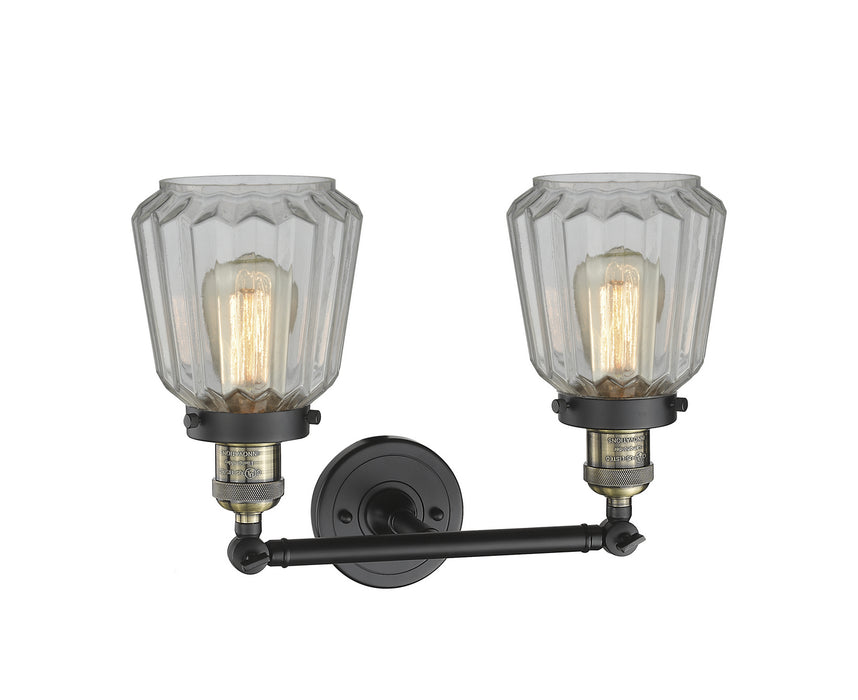 Innovations 208-BAB-G142 Two Light Bath Vanity, Black Antique Brass
