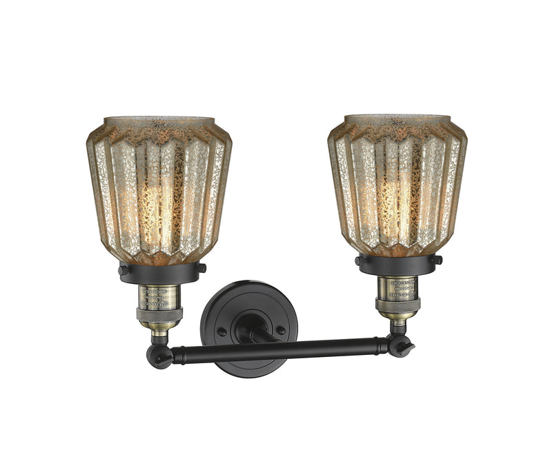 Innovations 208-BAB-G146 Two Light Bath Vanity, Black Antique Brass