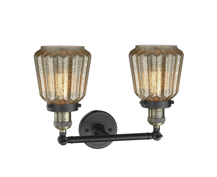 Innovations 208-BAB-G146 Two Light Bath Vanity, Black Antique Brass