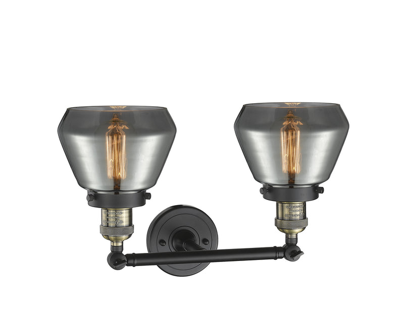 Innovations 208-BAB-G173 Two Light Bath Vanity, Black Antique Brass