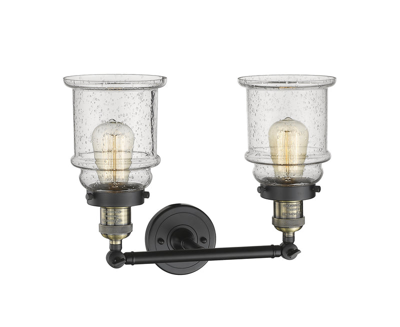 Innovations 208-BAB-G184 Two Light Bath Vanity, Black Antique Brass