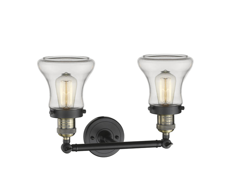 Innovations 208-BAB-G192 Two Light Bath Vanity, Black Antique Brass