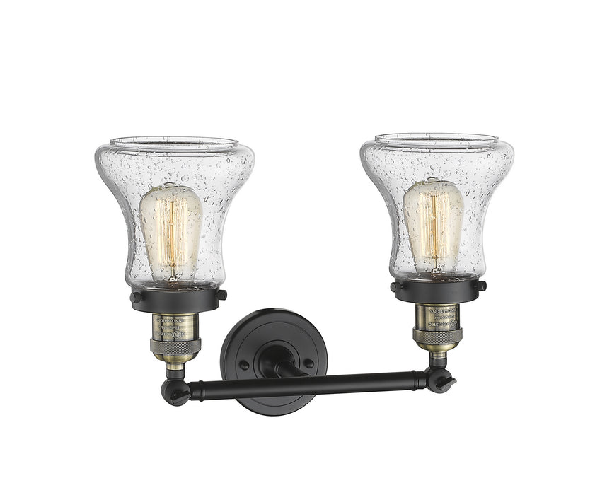 Innovations 208-BAB-G194 Two Light Bath Vanity, Black Antique Brass