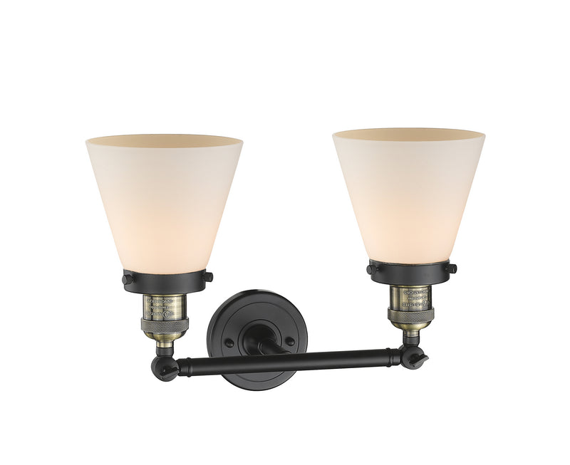 Innovations 208-BAB-G61 Two Light Bath Vanity, Black Antique Brass