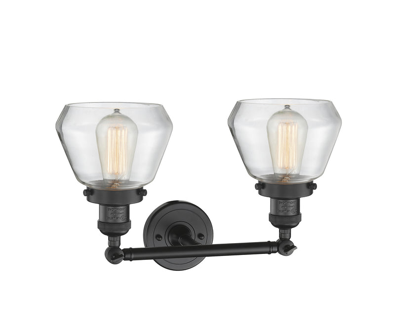 Innovations 208-BK-G172 Two Light Bath Vanity, Matte Black