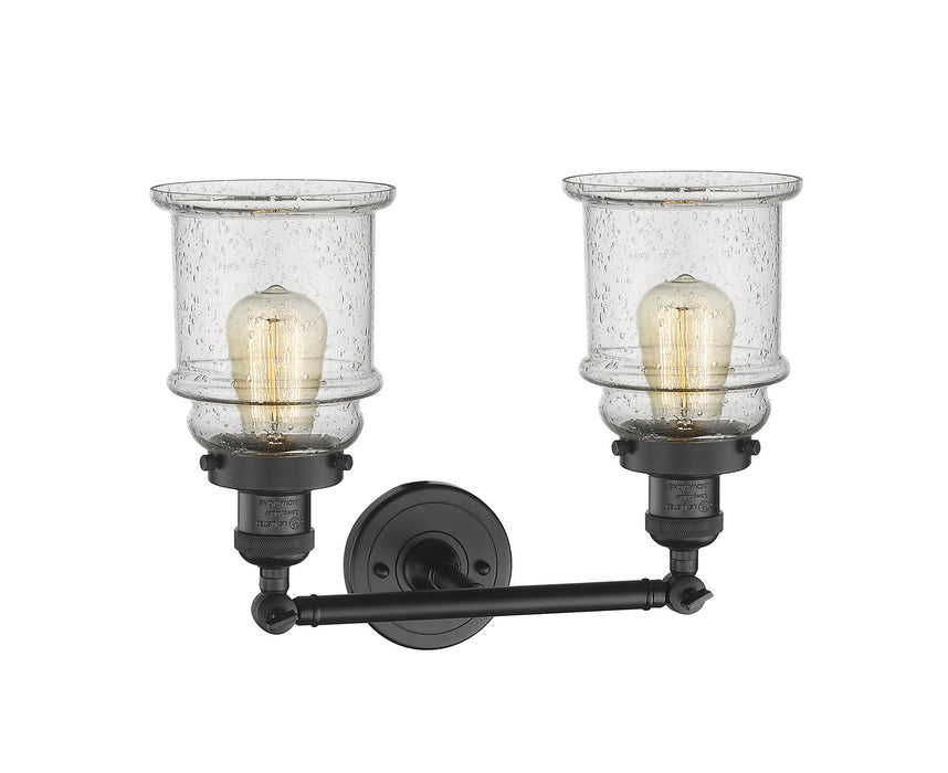 Innovations 208-BK-G184 Two Light Bath Vanity, Matte Black