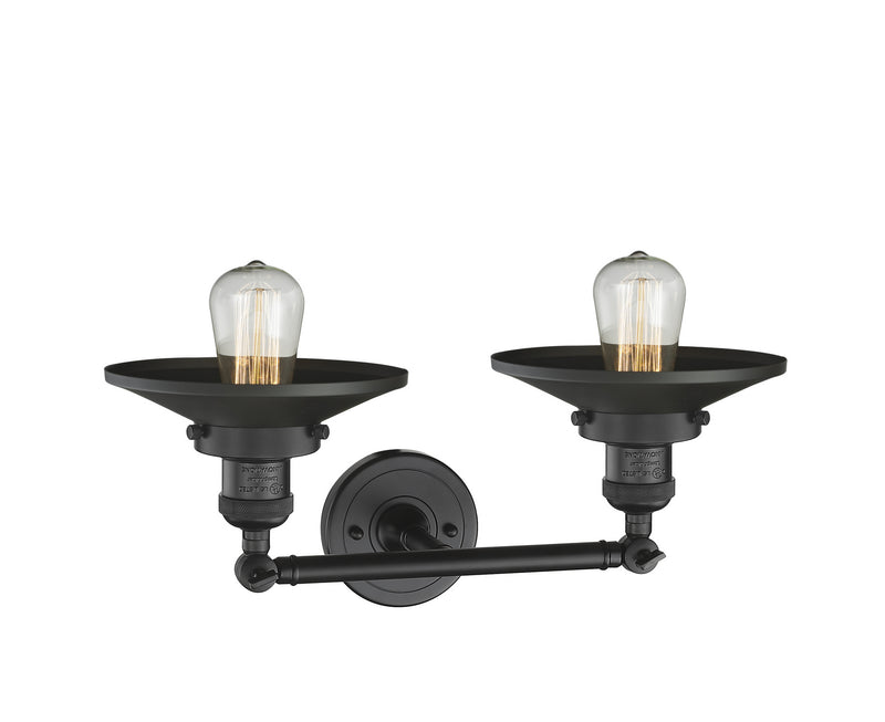 Innovations 208-BK-M6 Two Light Bath Vanity, Matte Black