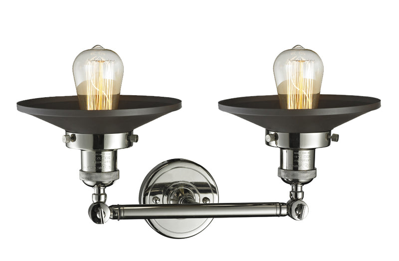 Innovations 208-PN-M6BK-LED LED Bath Vanity, Polished Nickel