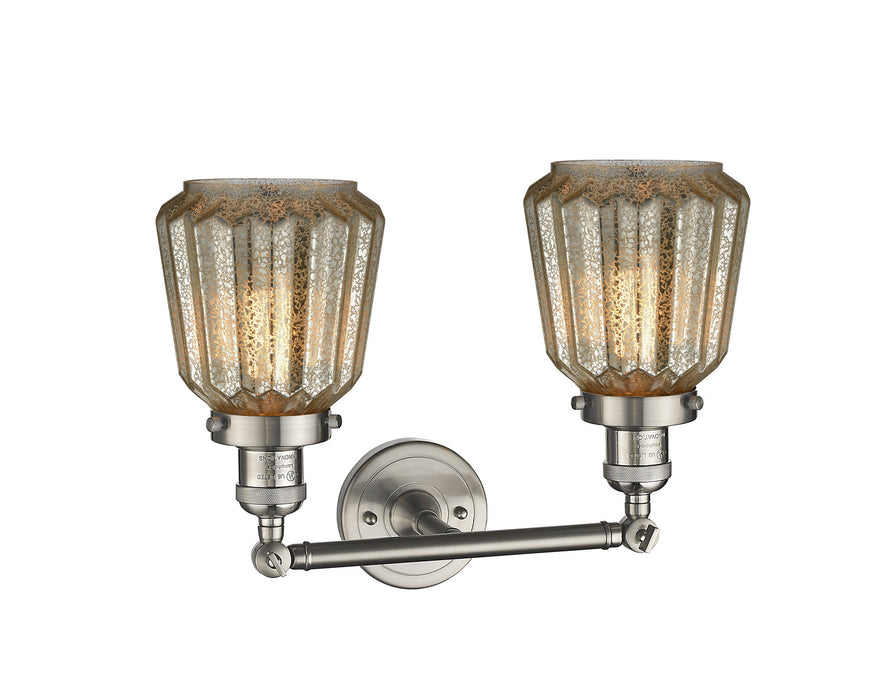 Innovations 208-SN-G146-LED LED Bath Vanity, Brushed Satin Nickel