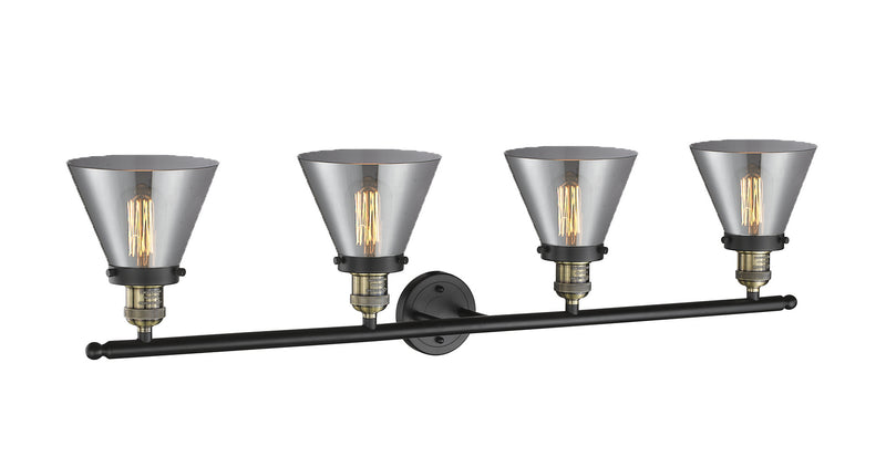 Innovations 215-BAB-G43 Four Light Bath Vanity, Black Antique Brass