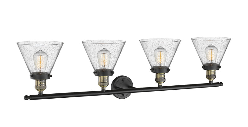 Innovations 215-BAB-G44 Four Light Bath Vanity, Black Antique Brass