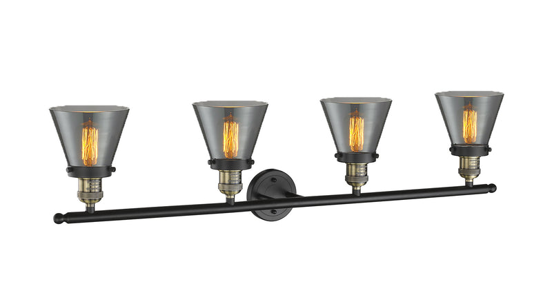 Innovations 215-BAB-G63 Four Light Bath Vanity, Black Antique Brass