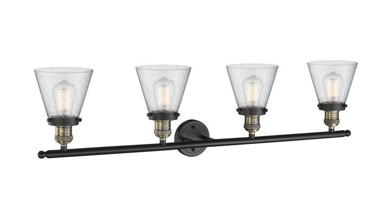 Innovations 215-BAB-G64 Four Light Bath Vanity, Black Antique Brass