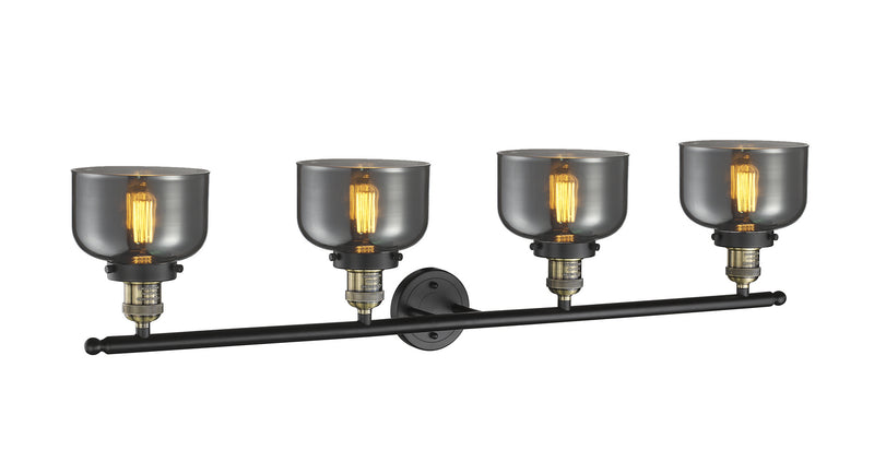 Innovations 215-BAB-G73 Four Light Bath Vanity, Black Antique Brass