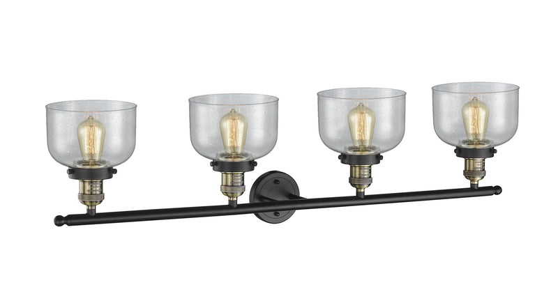 Innovations 215-BAB-G74 Four Light Bath Vanity, Black Antique Brass