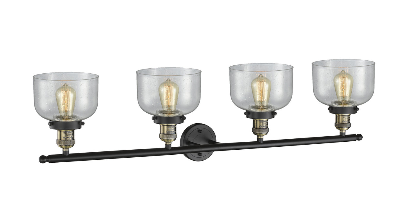 Innovations 215-BAB-G74 Four Light Bath Vanity, Black Antique Brass