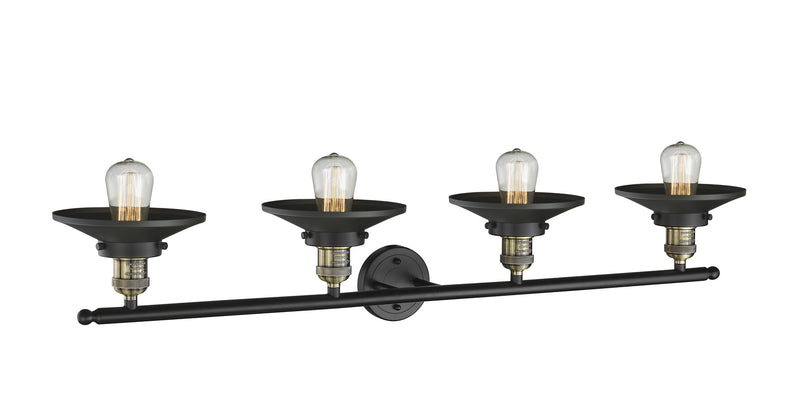 Innovations 215-BAB-M6 Four Light Bath Vanity, Black Antique Brass