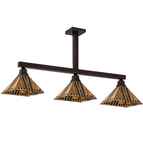 Meyda Tiffany 197436 Three Light Island Pendant, Mahogany Bronze