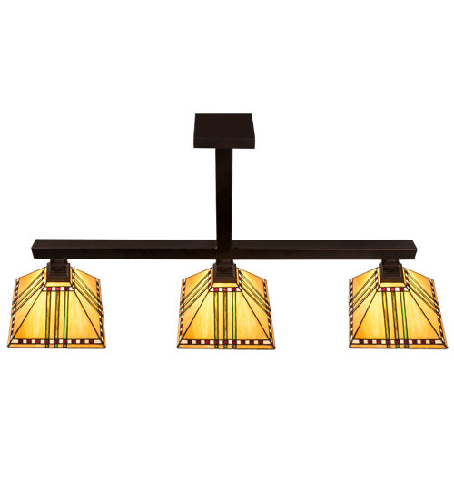 Meyda Tiffany 197436 Three Light Island Pendant, Mahogany Bronze
