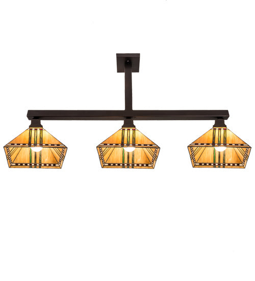 Meyda Tiffany 197436 Three Light Island Pendant, Mahogany Bronze