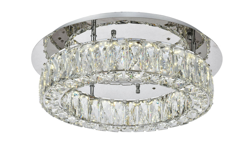 Elegant Lighting 3503F18C LED Flush Mount, Chrome