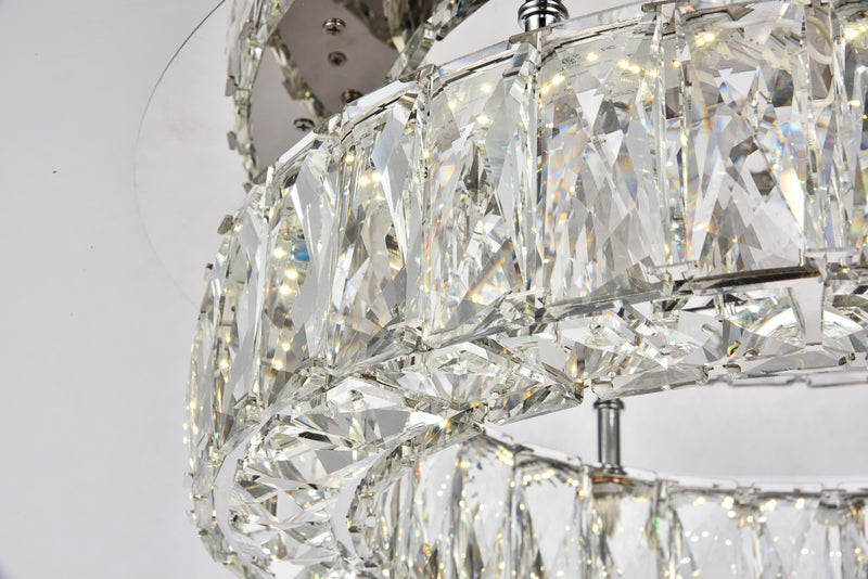 Elegant Lighting 3503F18C LED Flush Mount, Chrome