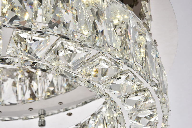 Elegant Lighting 3503F18C LED Flush Mount, Chrome