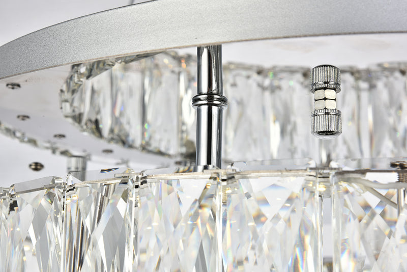 Elegant Lighting 3503F18C LED Flush Mount, Chrome