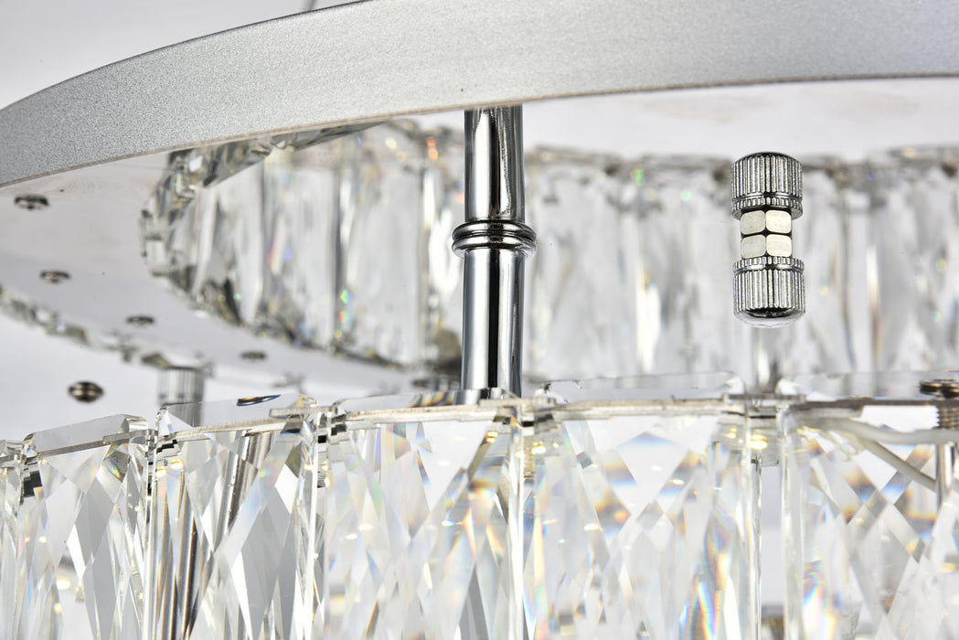 Elegant Lighting 3503F18C LED Flush Mount, Chrome