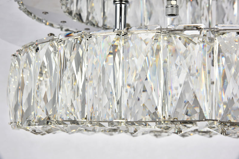 Elegant Lighting 3503F18C LED Flush Mount, Chrome