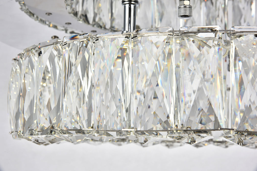 Elegant Lighting 3503F18C LED Flush Mount, Chrome