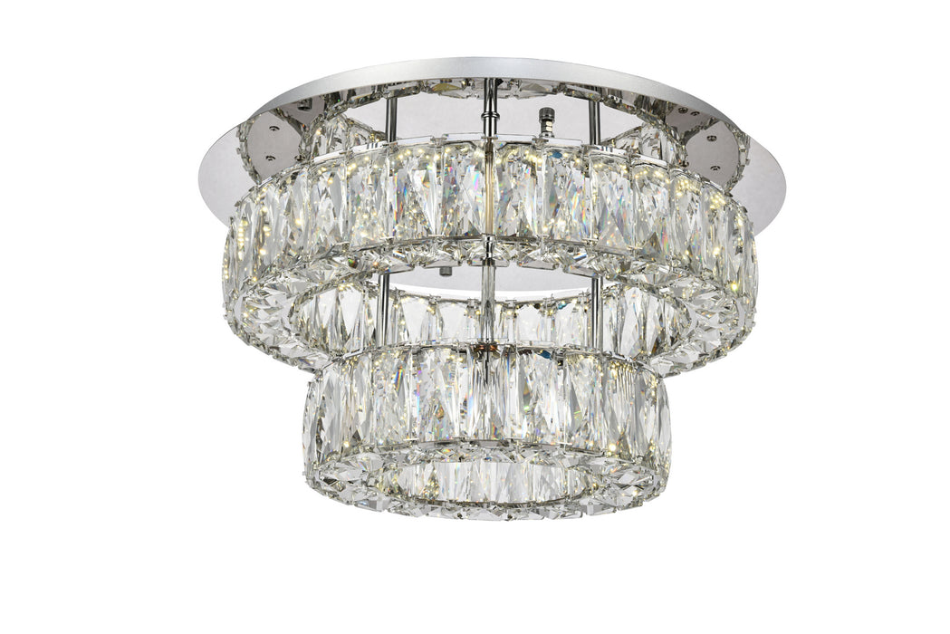 Elegant Lighting 3503F18L2C LED Flush Mount, Chrome