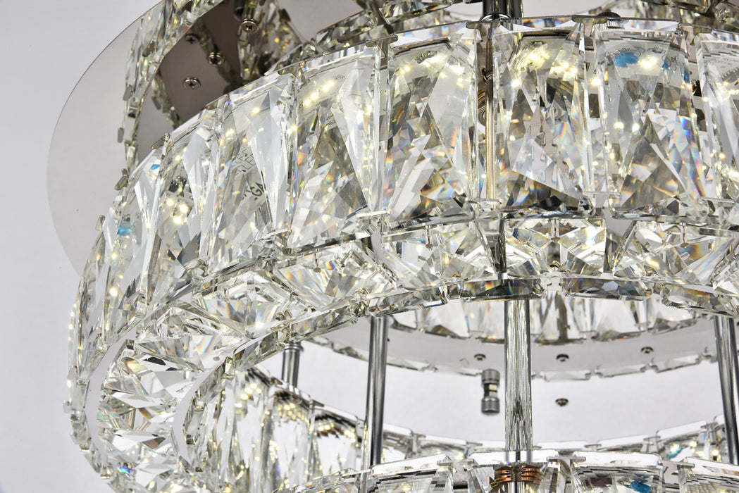 Elegant Lighting 3503F18L2C LED Flush Mount, Chrome