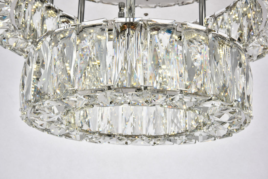 Elegant Lighting 3503F18L2C LED Flush Mount, Chrome