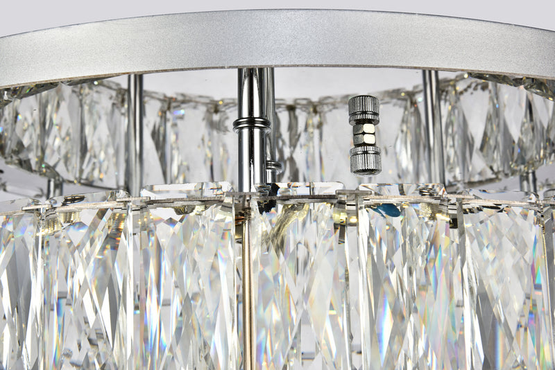 Elegant Lighting 3503F18L2C LED Flush Mount, Chrome