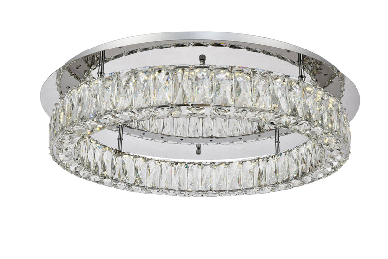 Elegant Lighting 3503F26C LED Flush Mount, Chrome