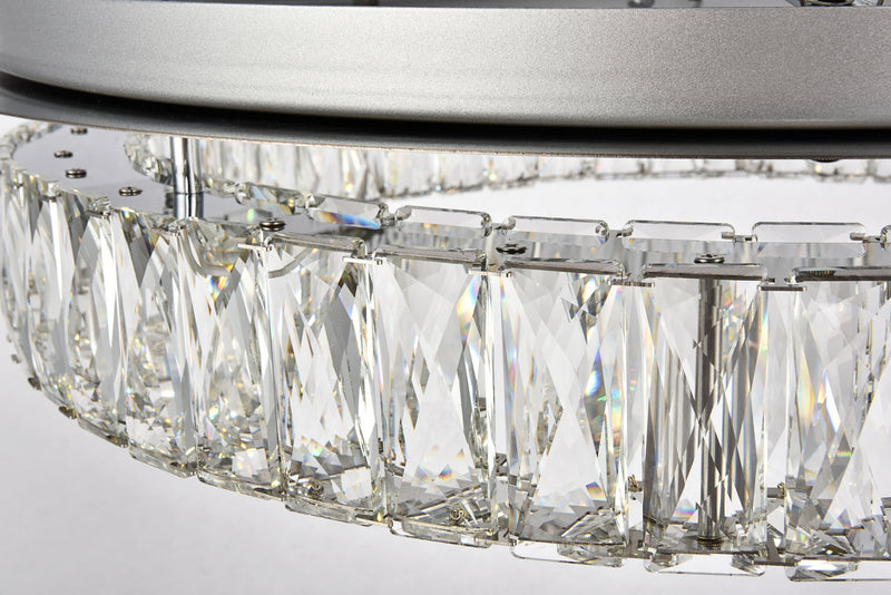 Elegant Lighting 3503F26C LED Flush Mount, Chrome