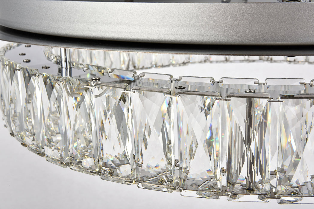 Elegant Lighting 3503F26C LED Flush Mount, Chrome