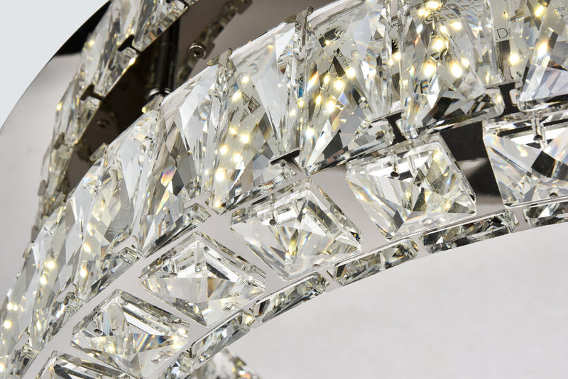 Elegant Lighting 3503F26C LED Flush Mount, Chrome