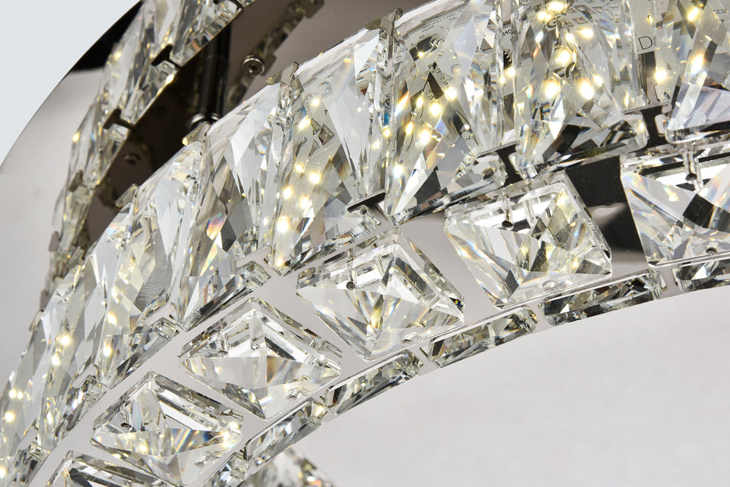 Elegant Lighting 3503F26C LED Flush Mount, Chrome