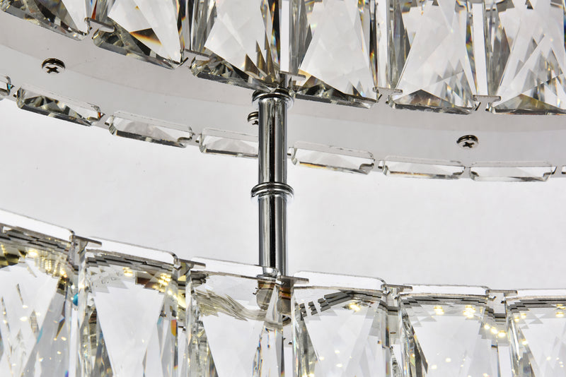 Elegant Lighting 3503F26C LED Flush Mount, Chrome