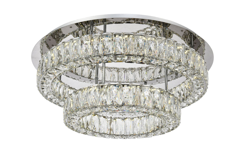 Elegant Lighting 3503F26L2C LED Flush Mount, Chrome
