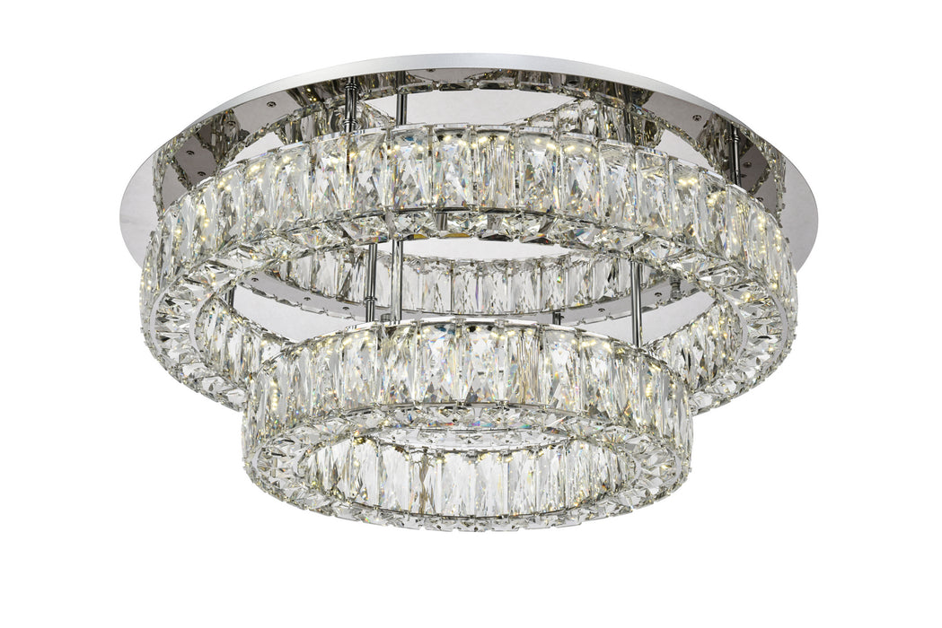 Elegant Lighting 3503F26L2C LED Flush Mount, Chrome