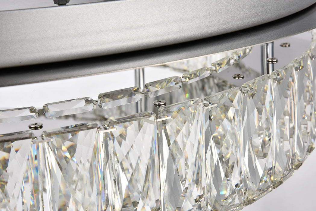 Elegant Lighting 3503F26L2C LED Flush Mount, Chrome