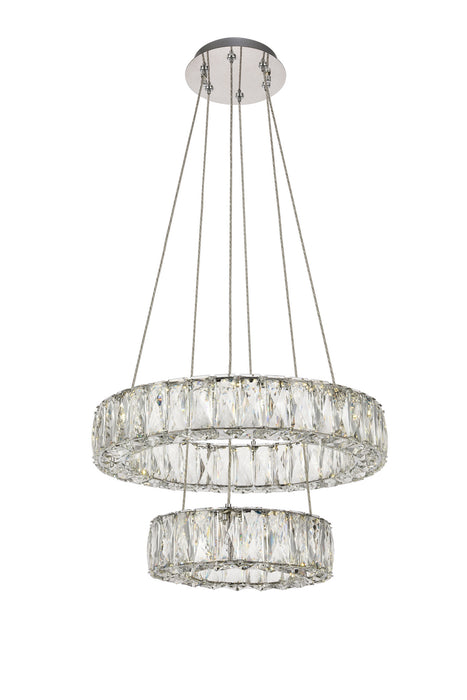 Elegant Lighting 3503G18C LED Chandelier, Chrome