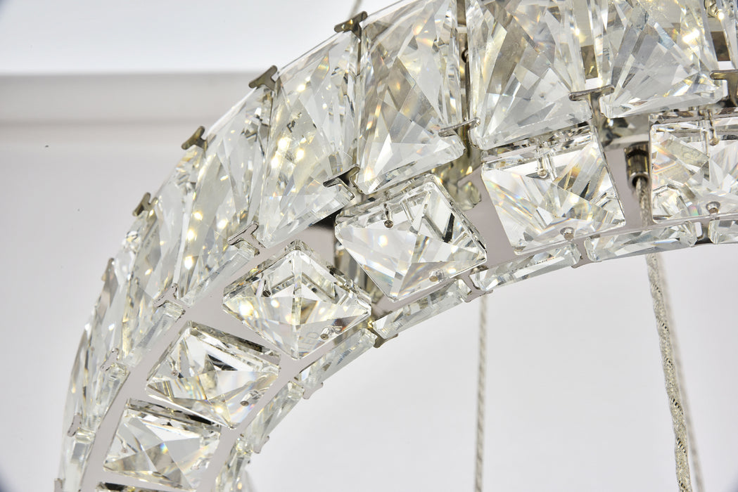 Elegant Lighting 3503G18C LED Chandelier, Chrome