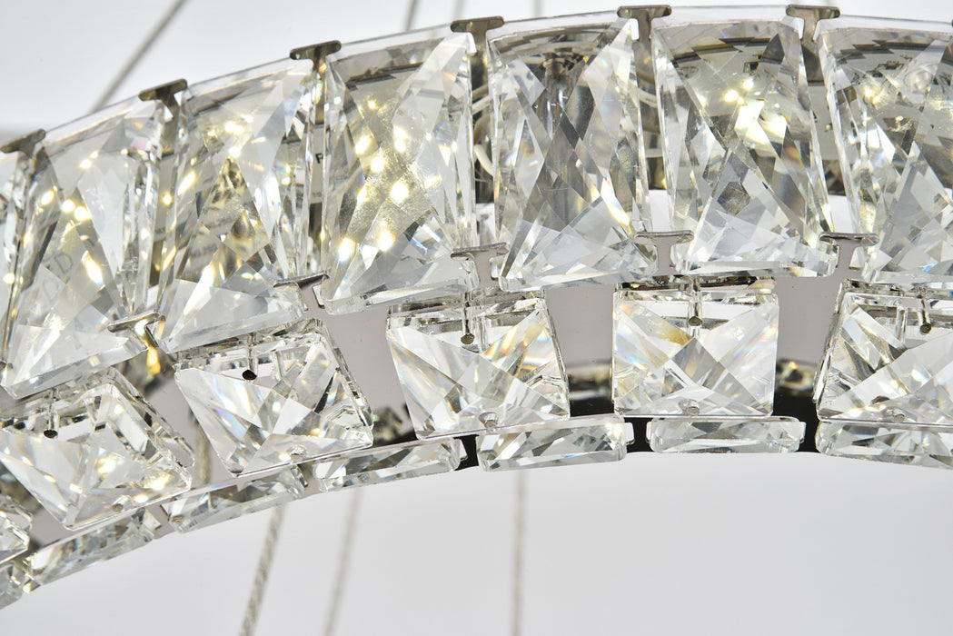 Elegant Lighting 3503G24C LED Chandelier, Chrome