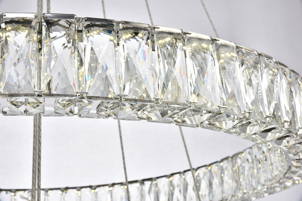 Elegant Lighting 3503G3LC LED Chandelier, Chrome