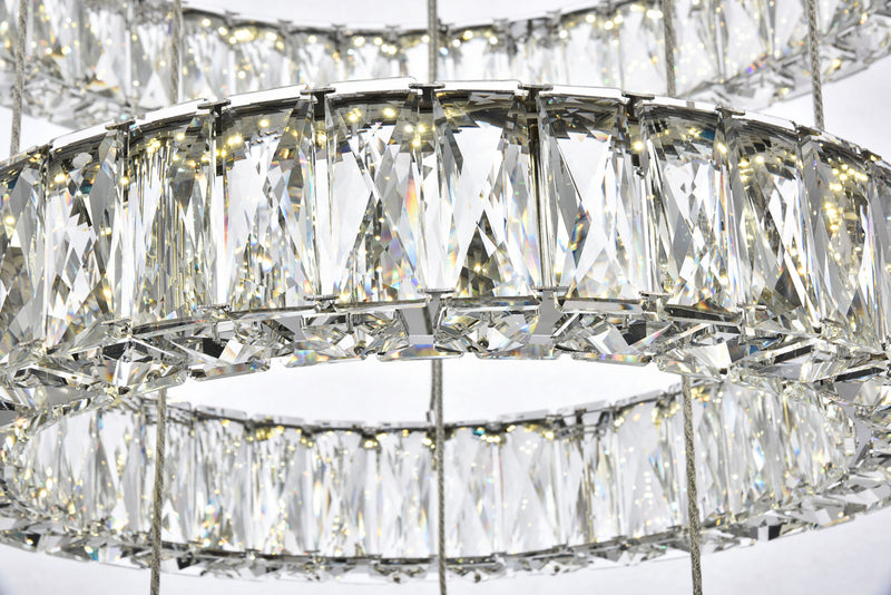 Elegant Lighting 3503G5LC LED Chandelier, Chrome