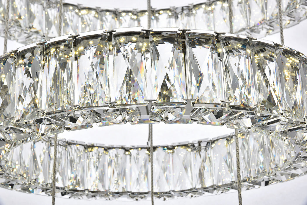 Elegant Lighting 3503G5LC LED Chandelier, Chrome